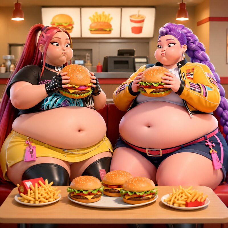 Burger Feast With Best Friends