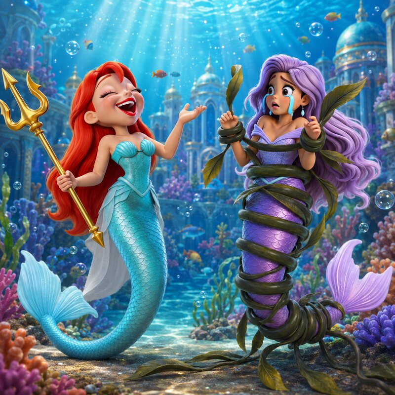 Mermaid Tail Trouble Underwater