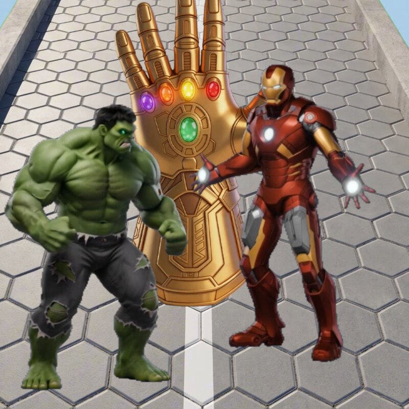 Hulk And Iron Man Fight For The Dimonds