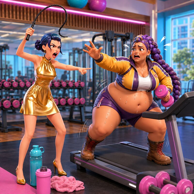 Zoey Help Rumi To Lose Weight