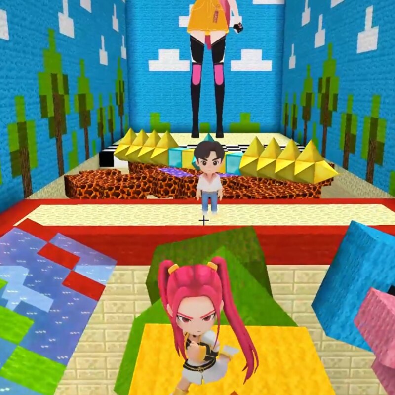 Minecraft Lava Obstacle Run
