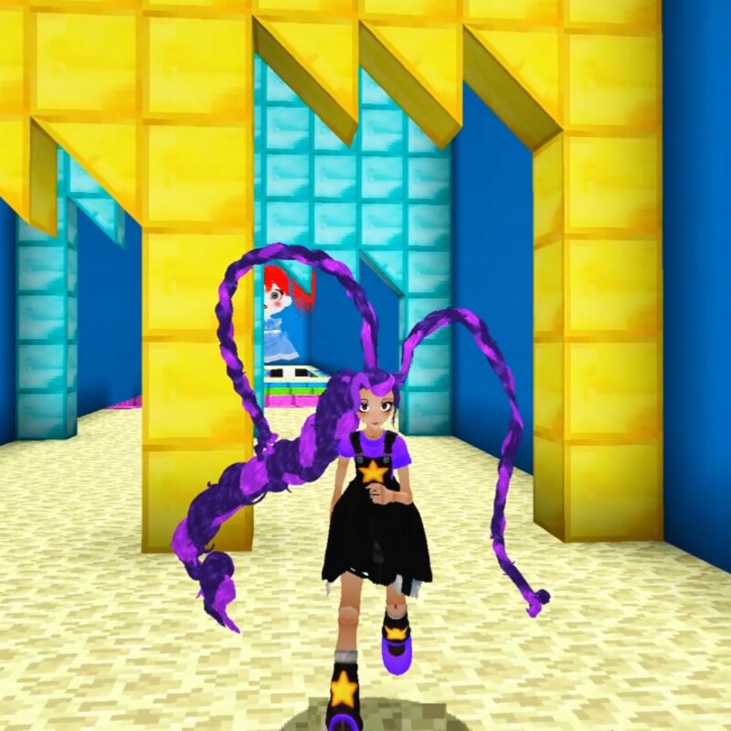 Minecraft Purple Hair Hero Run